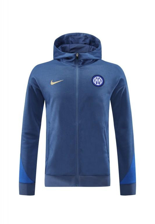 24/25 Inter Milan Blue Hoodie Full Zipper Jacket +Long Pants