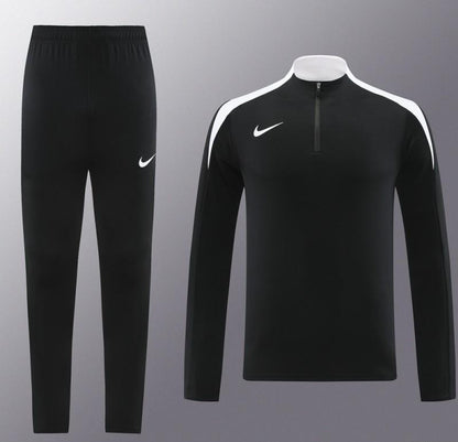 24/25 Nike Black Half Zipper Jacket+Long Pants