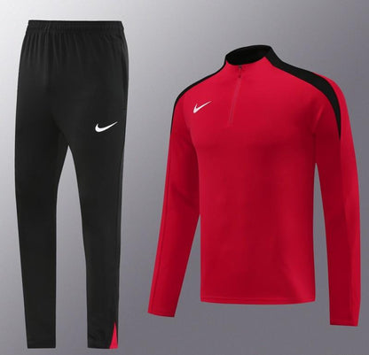 24/25 Nike Red Half Zipper Jacket+Long Pants