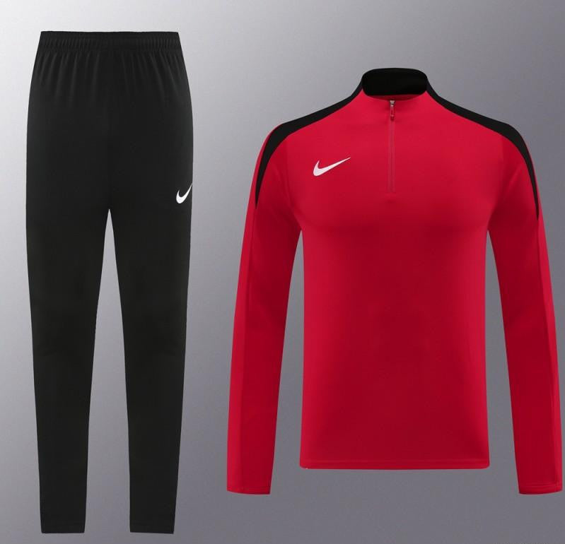 24/25 Nike Red Half Zipper Jacket+Long Pants