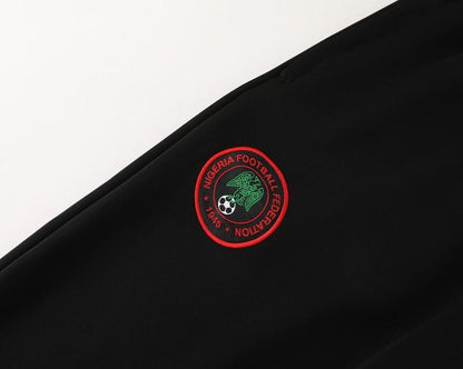 2024 Nigeria Black/Green Full Zipper Jacket +Long Pants