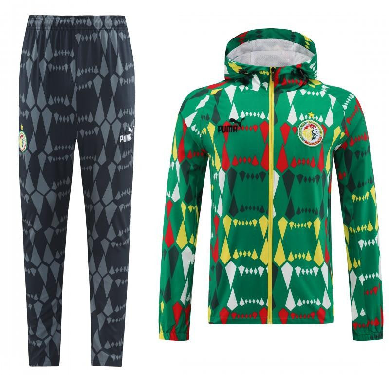 2024 Senegal Green Hoodie Full Zipper Jacket +Long Pants