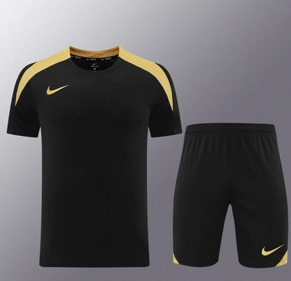 24/25 Nike Black/Golden Short Sleeve Jersey+Shorts