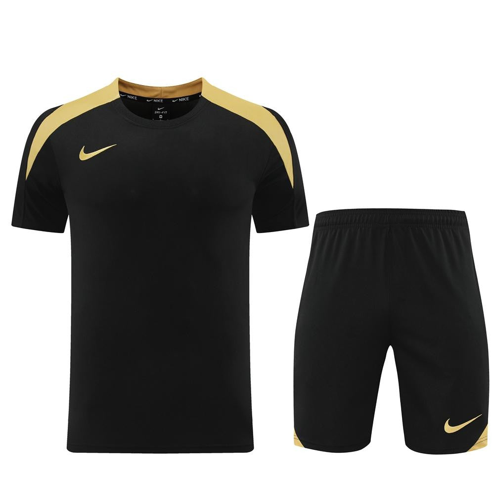 24/25 Nike Black/Golden Short Sleeve Jersey+Shorts
