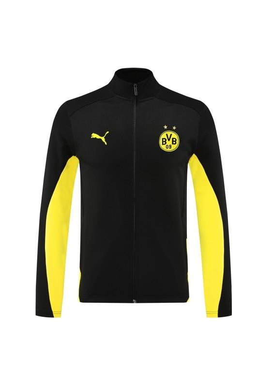24/25 Borussia Dortmund Black/Yellow Full Zipper Jacket +Long Pants