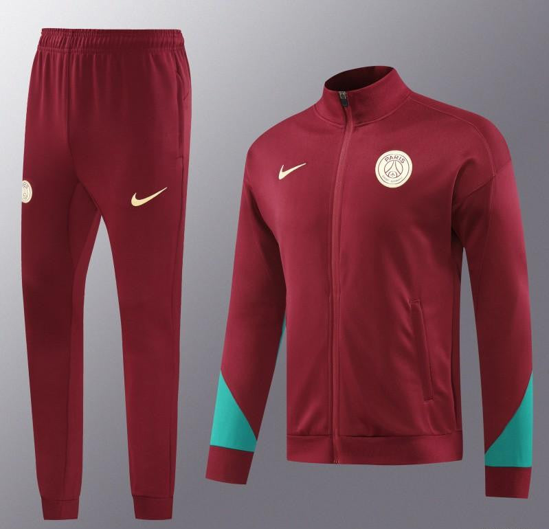 24/25 PSG Wine Full Zipper Jacket +Long Pants