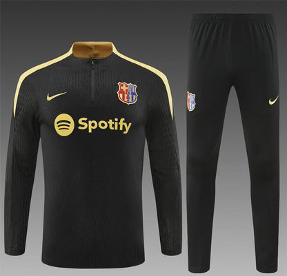 24/25 Barcelona Black Half Zipper Jacket+Long Pants