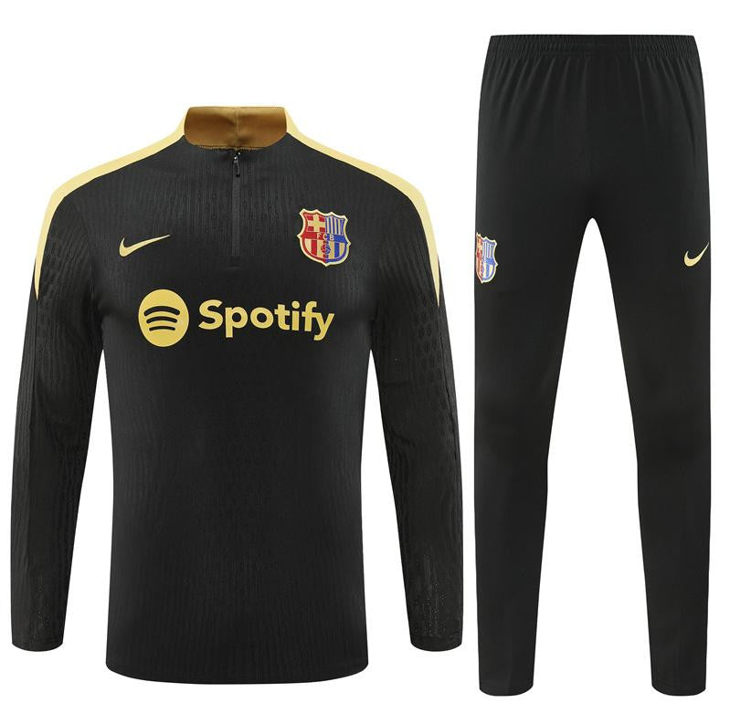 24/25 Barcelona Black Half Zipper Jacket+Long Pants