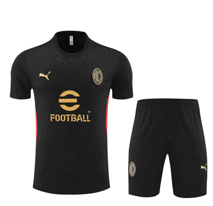 24/25 AC Milan Black Short Sleeve Jersey+Shorts