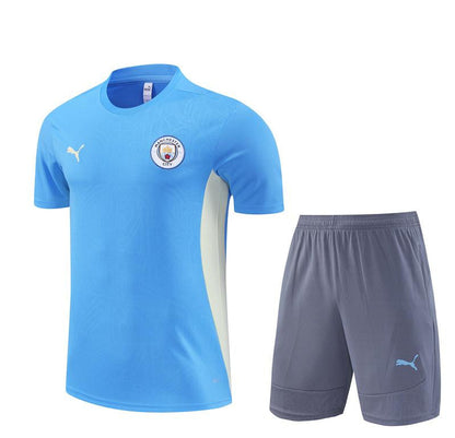 24/25 Manchester City Sky Blue Short Sleeve Jersey+Shorts