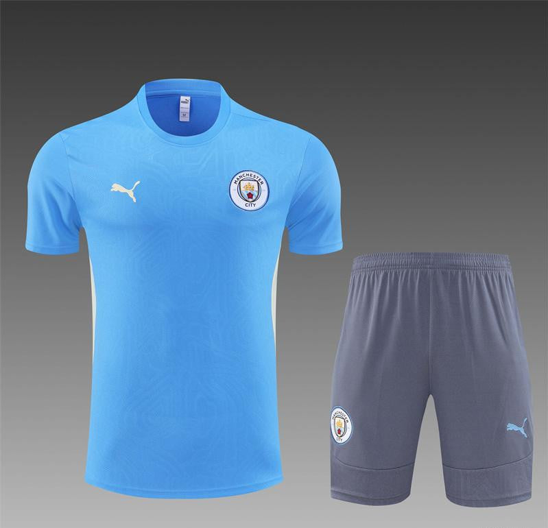 24/25 Manchester City Sky Blue Short Sleeve Jersey+Shorts