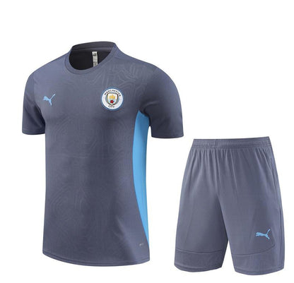 24/25 Manchester City Blue White Short Sleeve Jersey+Shorts