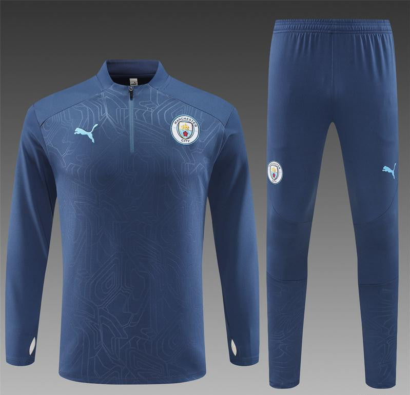 24/25 Manchester City Navy Half Zipper Jacket+Long Pants