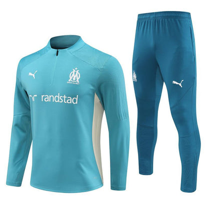 24/25 Olympique Marseille Lake Green Half Zipper Jacket+Long Pants