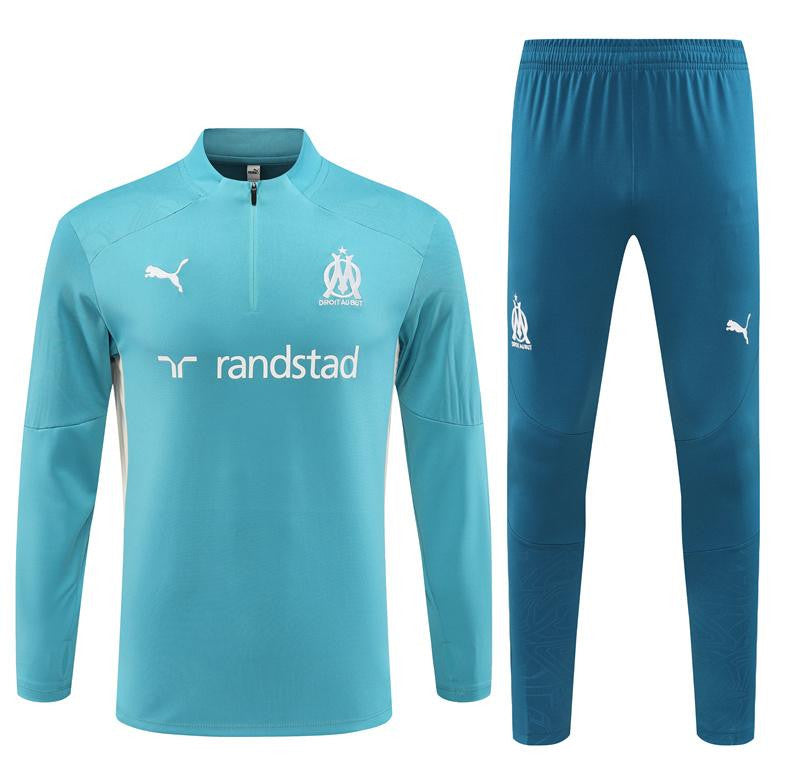 24/25 Olympique Marseille Lake Green Half Zipper Jacket+Long Pants