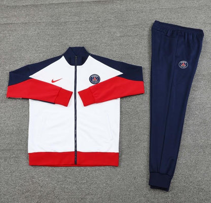 24 25 PSG White Full Zipper Jacket +Long Pants