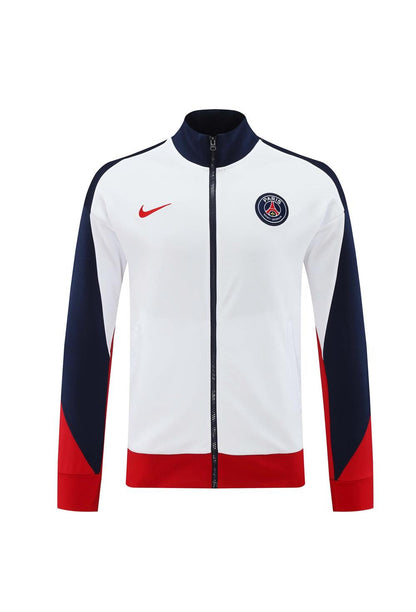 24 25 PSG White Full Zipper Jacket +Long Pants