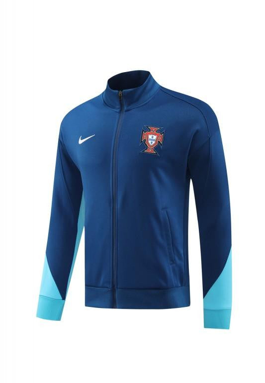 2024 Portugal Navy Full Zipper Jacket +Long Pants