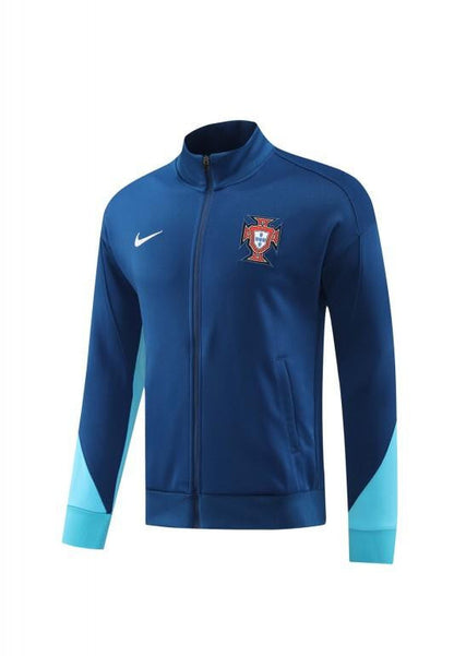 2024 Portugal Navy Full Zipper Jacket +Long Pants