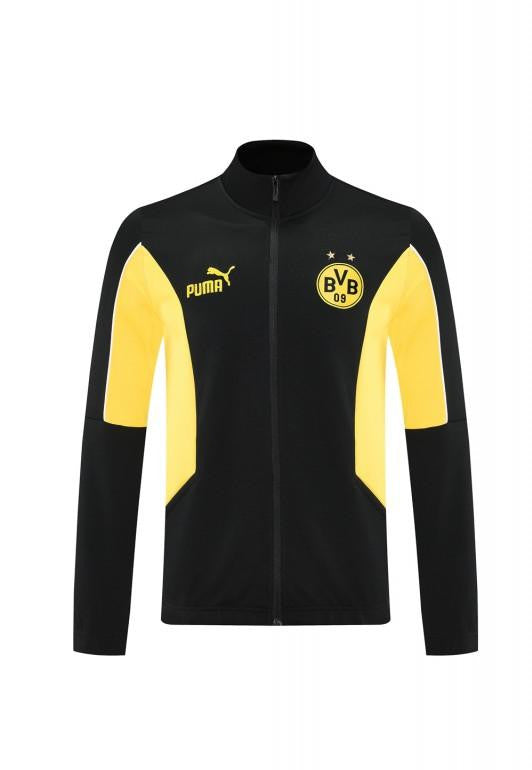 25/26 Borussia Dortmund Black/Yellow Full Zipper Jacket +Long Pants
