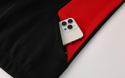 25/26 AC Milan Black/Red Full Zipper Jacket +Long Pants