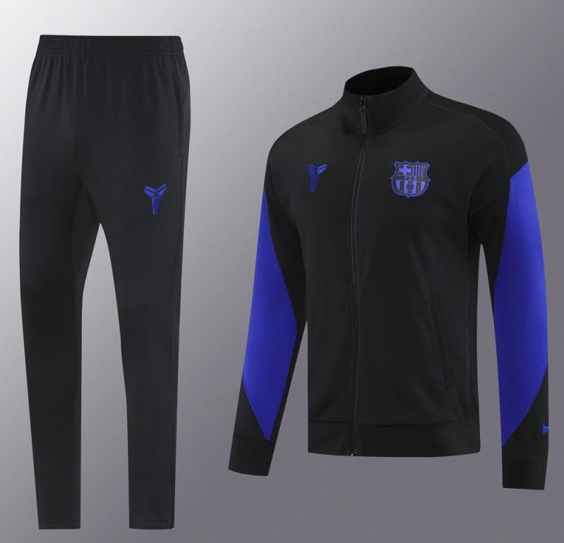 25/26 Barcelona Black/Blue Full Zipper Jacket +Long Pants