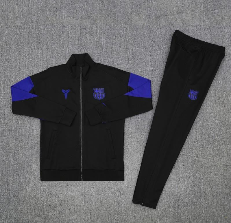 25/26 Barcelona Black/Blue Full Zipper Jacket +Long Pants