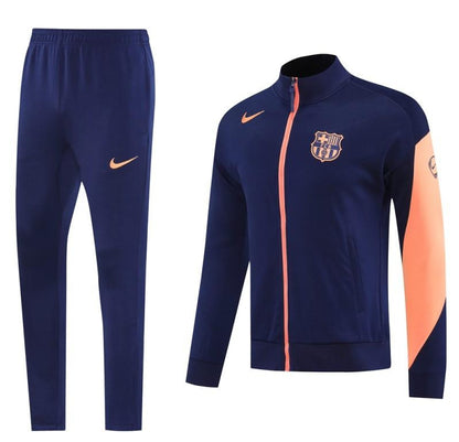 25/26 Barcelona Navy/Orange Full Zipper Jacket +Long Pants