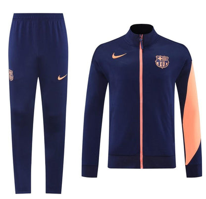 25/26 Barcelona Navy/Orange Full Zipper Jacket +Long Pants
