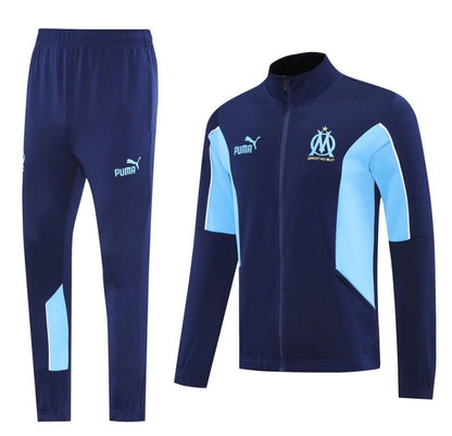 25/26 Olympique Marseille Blue/Navy Full Zipper Jacket +Long Pants