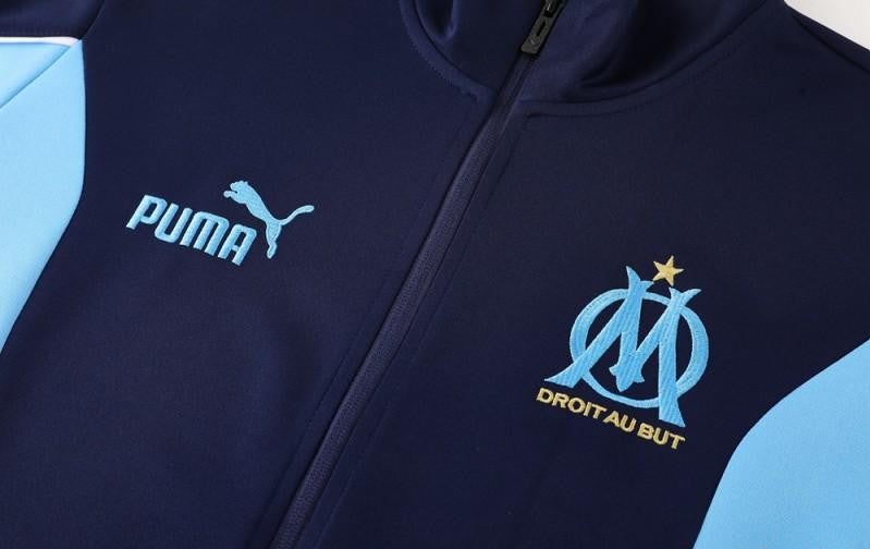 25/26 Olympique Marseille Blue/Navy Full Zipper Jacket +Long Pants
