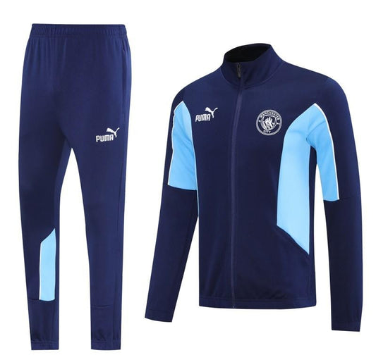 25/26 Manchester City Blue/Navy Full Zipper Jacket +Long Pants