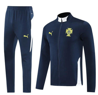 2025 Portugal Navy Full Zipper Jacket +Long Pants