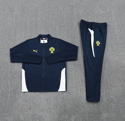 2025 Portugal Navy Full Zipper Jacket +Long Pants