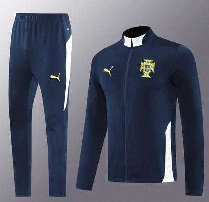 2025 Portugal Navy Full Zipper Jacket +Long Pants