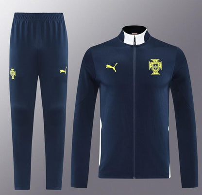 2025 Portugal Navy Full Zipper Jacket +Long Pants