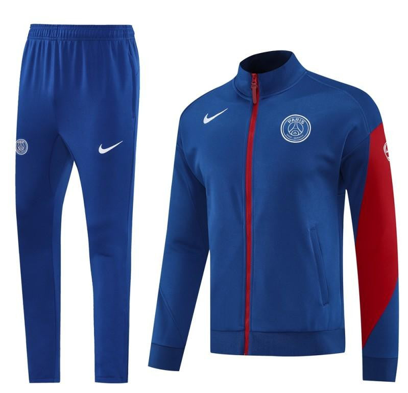 25/26 PSG Blue Full Hoodie Zipper Jacket +Long Pants
