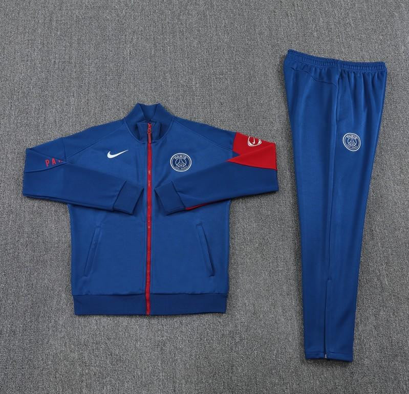 25/26 PSG Blue Full Hoodie Zipper Jacket +Long Pants