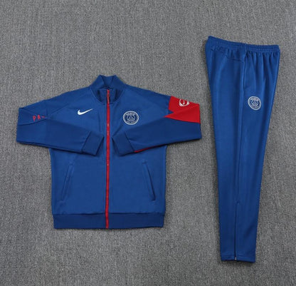 25/26 PSG Blue Full Hoodie Zipper Jacket +Long Pants