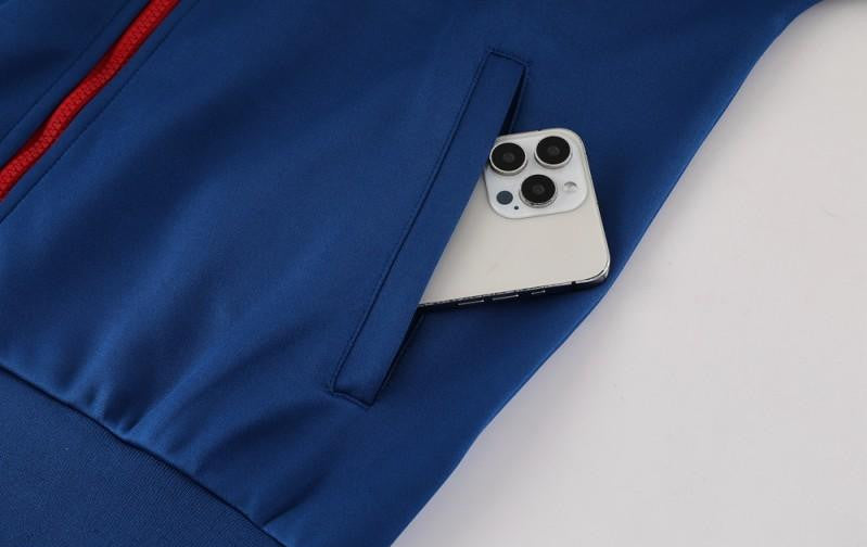 25/26 PSG Blue Full Hoodie Zipper Jacket +Long Pants