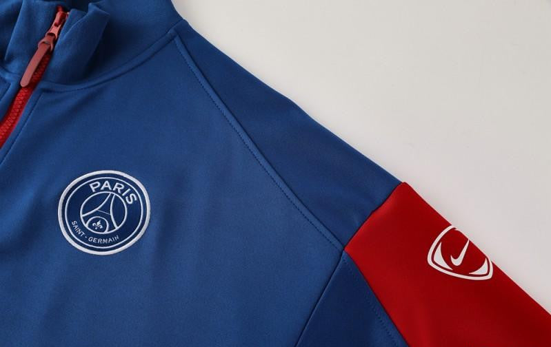 25/26 PSG Blue Full Hoodie Zipper Jacket +Long Pants
