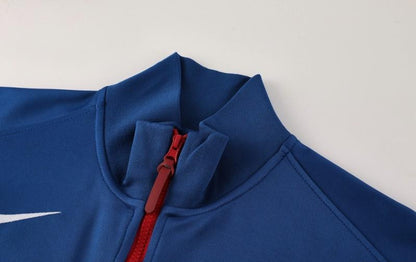 25/26 PSG Blue Full Hoodie Zipper Jacket +Long Pants