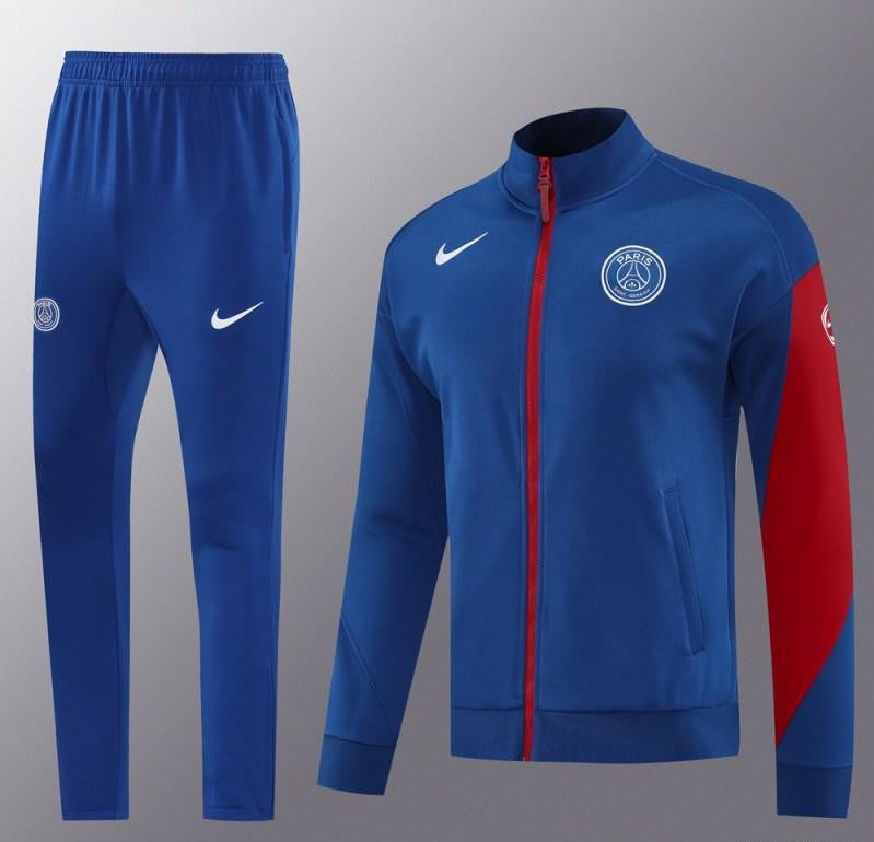 25/26 PSG Blue Full Hoodie Zipper Jacket +Long Pants