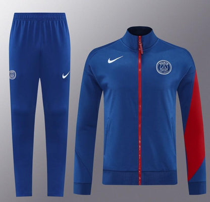25/26 PSG Blue Full Hoodie Zipper Jacket +Long Pants