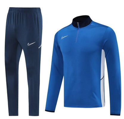 2025 Nike Blue Full Hoodie Zipper Jacket +Long Pants
