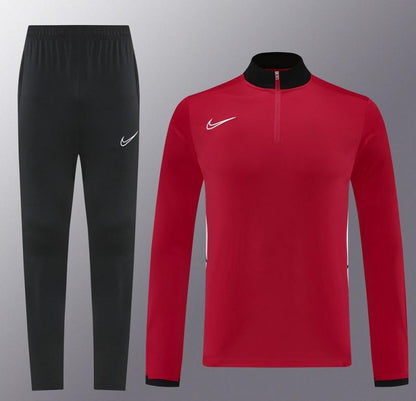 2025 Nike Red Full Hoodie Zipper Jacket +Long Pants