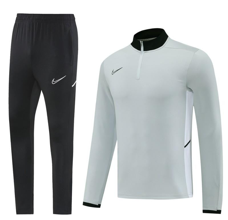 2025 Nike Grey Full Hoodie Zipper Jacket +Long Pants