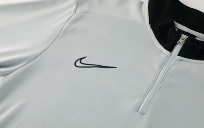 2025 Nike Grey Full Hoodie Zipper Jacket +Long Pants