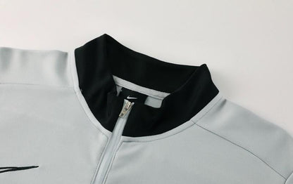 2025 Nike Grey Full Hoodie Zipper Jacket +Long Pants