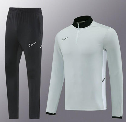 2025 Nike Grey Full Hoodie Zipper Jacket +Long Pants